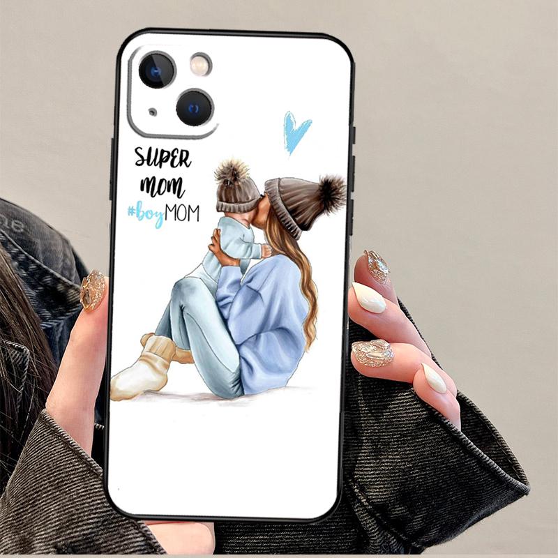 SUPER MOM MUM MAMA BABY Phone Case For iPhone 17 Pro Max 17 Air 14 13 12 11 15 16 Pro Max mini 16 Plus 16e Cover