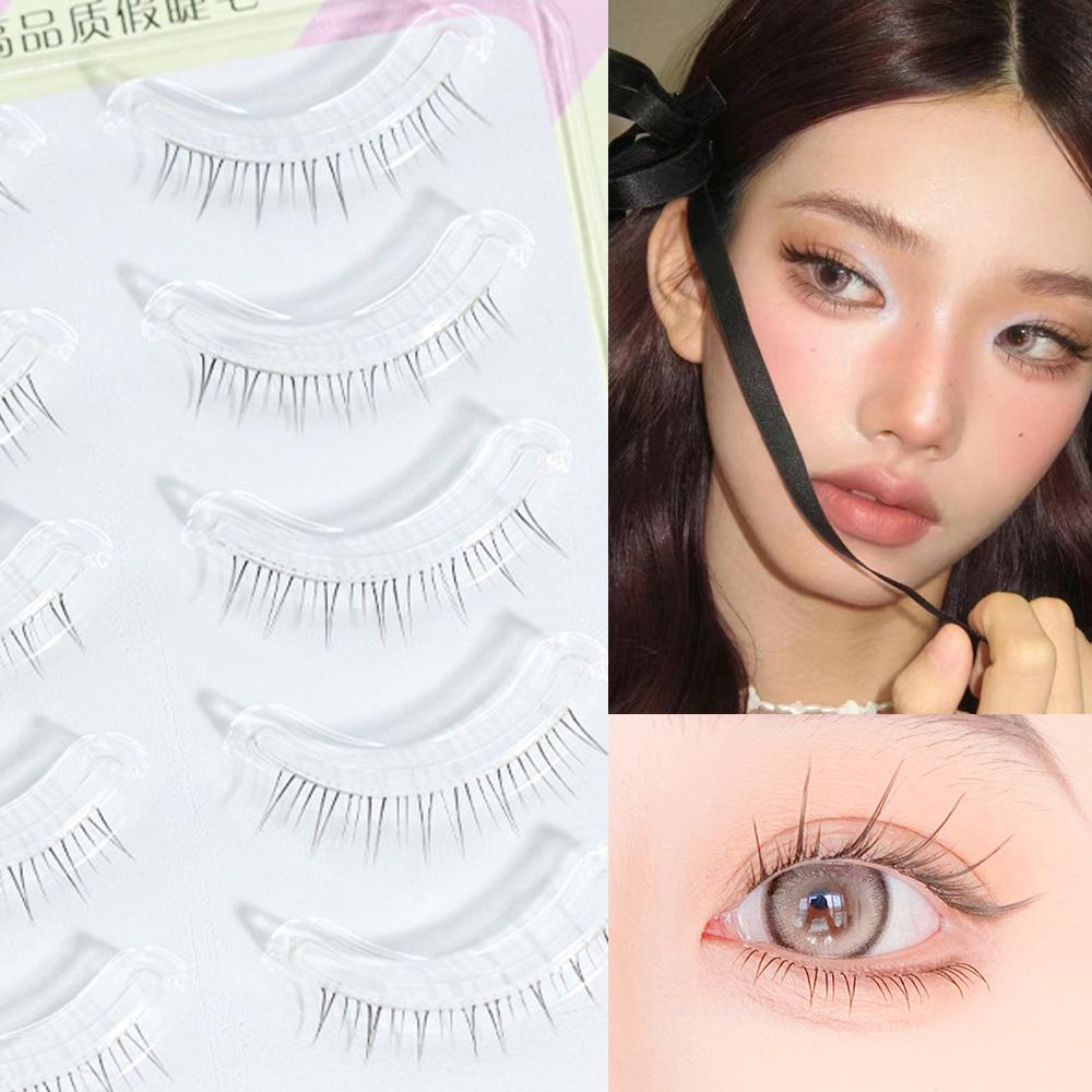 Menglu 4-7mm Brown Under Lashes Little Flame Lower Eyelashes W-41 Natural Short Style Imitation Hand Painting Fake Eye Lashes