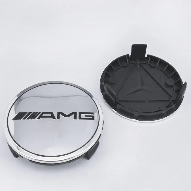 4Pcs 75mm Brabus Logo Car Emblem Wheel Center Hub Cap Accessories For Mercedes Benz AMG Apple W204 GLA GLC CLA W205 W203 W206