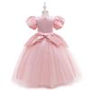 Rochie Formală cu Dantelă pentru Fetițe, Rochie de Prințesă cu Fundă pentru Botez, Rochie de Petrecere cu Flori, Rochii de Nuntă