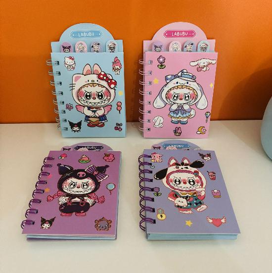 Hello Kitty A7 Spiral Notebook with Dividers - Cute Cartoon Stationery for Kids and Students