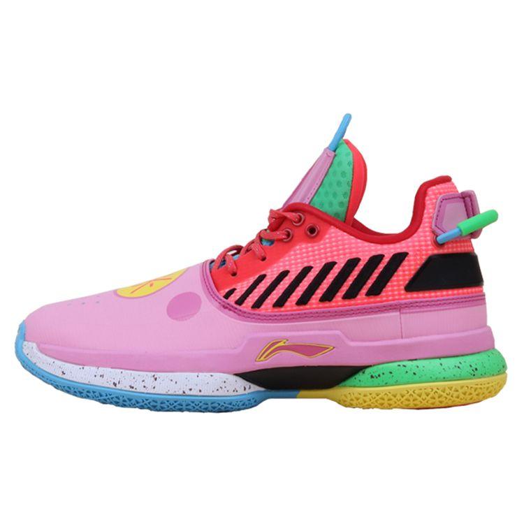 

Баскетбольные кроссовки Li Ning Wow 7 Wade 7 Peppa Pig Color Block Low Top, женские, розовые, ABAN135-4