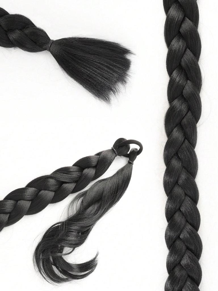 Long  Ponytail Extension With Hair Tie Straight Wrap Around Hair Extensions Ponytail Natural Soft Synthetic Hair Piece For Women Daily Wear