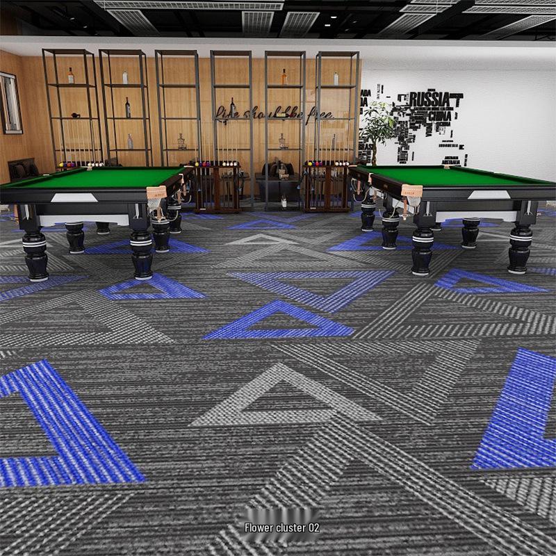 Commercial Fireproof Billiard Hall Carpet - Flame Retardant, Printed, Thickened for Full Coverage 450g Polyester (1 unit = 4m x 0.25m)
