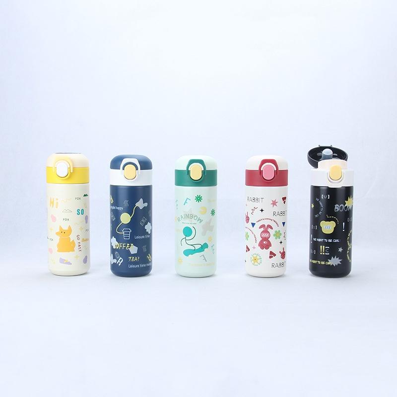 Cute Cartoon Stainless Steel Insulated Travel Cup For Students