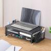 Computer Monitor Stand with Drawer and Side Storage Metal Screen Stand Multifunctional Desk Shelf for Computer Laptop