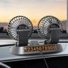Car Flash F410 Car Double-head Folding Fan Rotatable rotatable head fan gently circulates large air fan