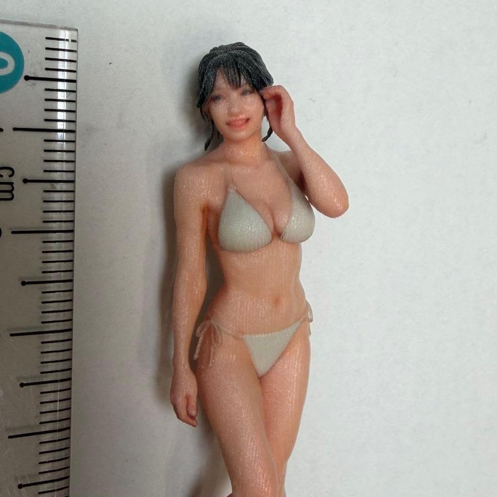 Realistic Bikini Figure Swimsuit N Gauge Figure Miniature Diorama Railway Model House Model AI Candy Toy Figure Human Model Interior Dollhouse 3D