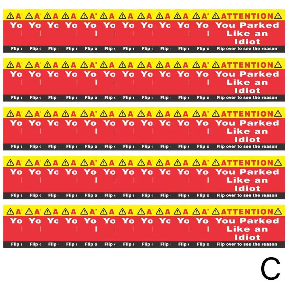 (Pack Of 50)Bad Parking Cards You Parked Like An Idiot Business Cards For Funny Parking Violation Prank Notice Gag L5S7