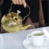 With Strainer Stainless Steel Teapot Thickened Loose Leaf Teapot Hammered Tea Kettle Office