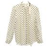 Unused DESIGNWORKS Made In Japan Dot Pattern Long Sleeve Band Collar Shirt Women Used