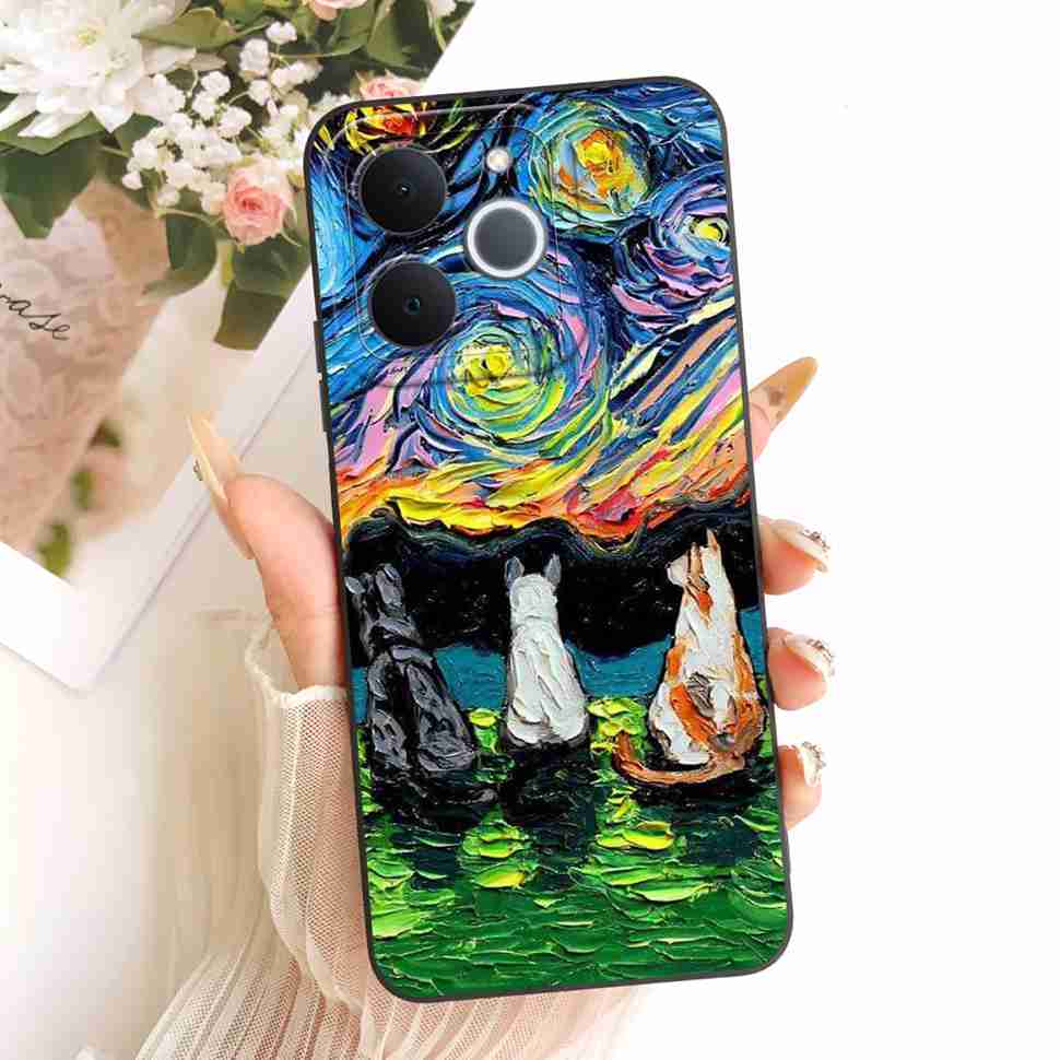 For Realme Note 70T Case RMX5313 Cat Painted Cover Soft Silicone Phone Case For Realme Note 70 T 70T Note70 Back Cover Shell