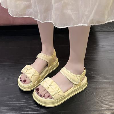 Thick Bottom Sandals Women's Outer Wear Fashion Casual Muffin Beach Sandals