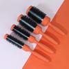 Thermal Protective Ceramic Barrels Hair Brush Natural Volumizing Curls Nylon Bristles Ergonomic Beechwood For Styling