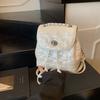 Exquisite mini women's backpack, new summer versatile chain bag, premium small backpack.