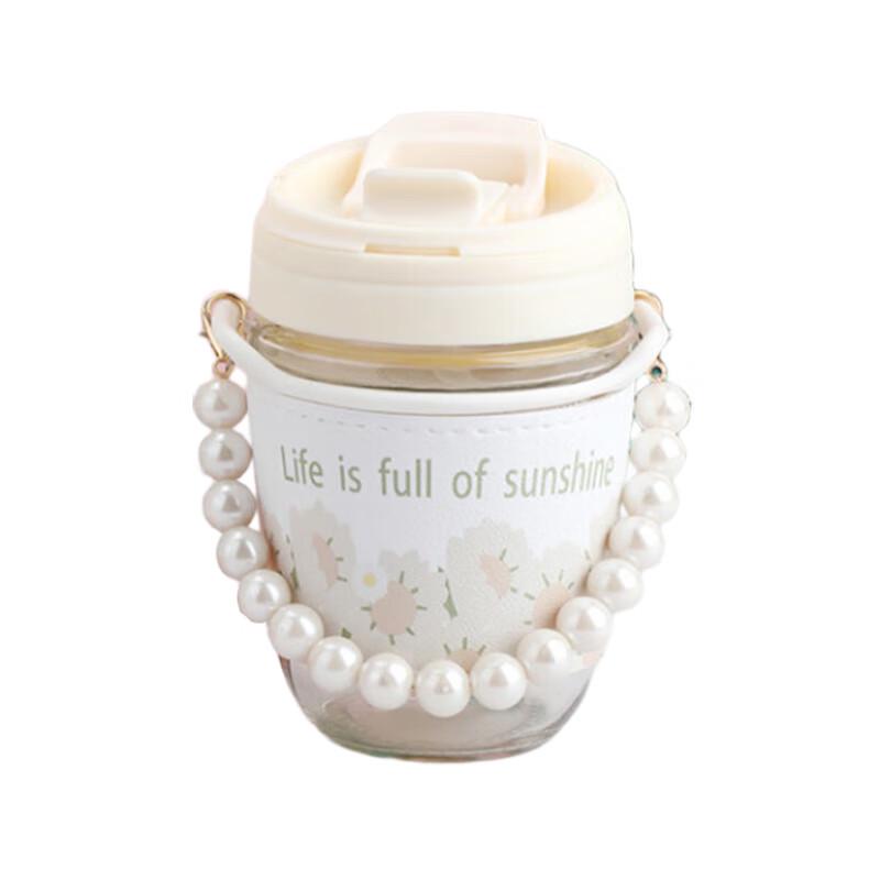 

350ml Double-Drink Glass Straw Tumbler