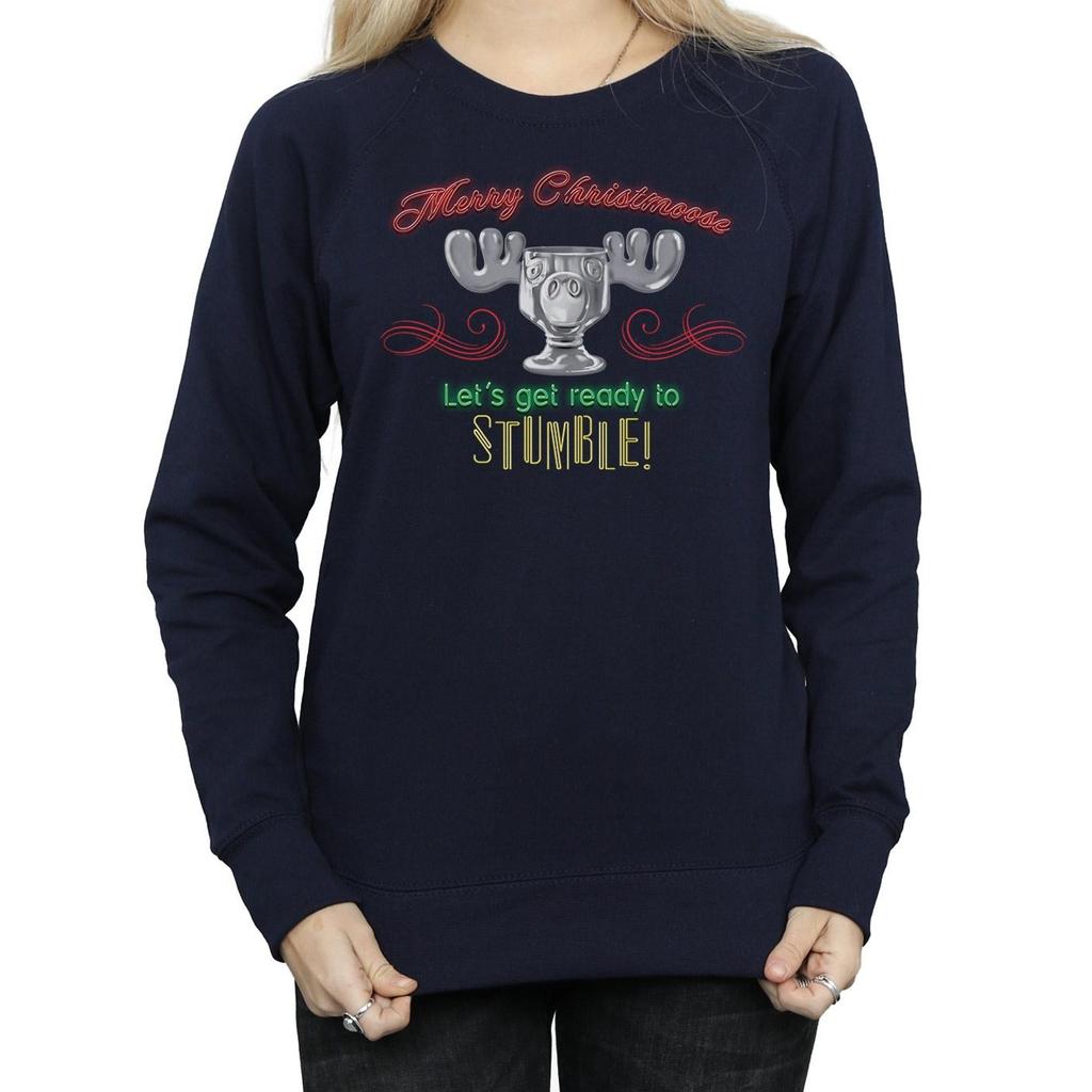 National Lampoon´s Christmas Vacation Womens/Ladies Moose Head Sweatshirt