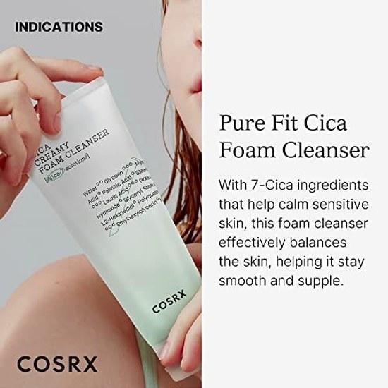 COSRX Pure Fit Cica Creamy Foam Cleanser 150ml facial wash cleansing skincare basic cosmetics