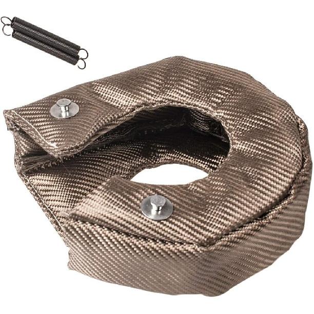 T4 Titanium Turbo Blanket Heat Shield Charger Cover Wrap For T4 GT40 GT42 GT45 With Locking Springs,Cover Fiberglass Turbo Charger Cover Heat Shield
