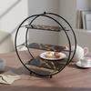 3 Layer Stand Sturdy Iron Frame Tier Cake Effortless Setup to Clean Round