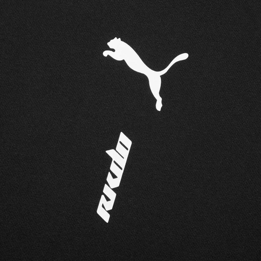 Puma Logo Print Crew Neck Long Sleeve Sweatshirt Men Sweatshirts Black 532695-01