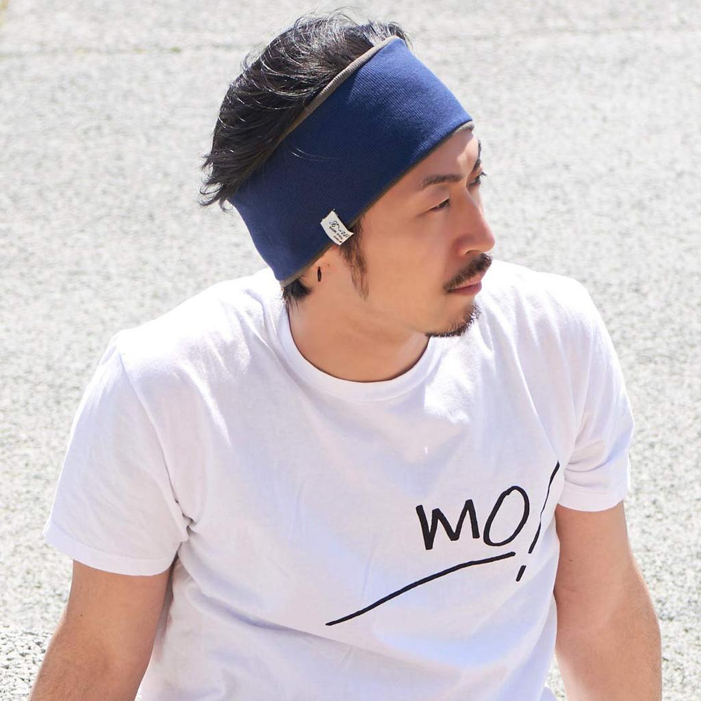 CHARM Turban Hairband X Ribbed Reversible Cotton Wide [Free Size/Black Gray] Hairband,