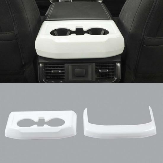 Rear Console Cup Holder Panel Trim Cover For Ford F-150 -2024 Accessories