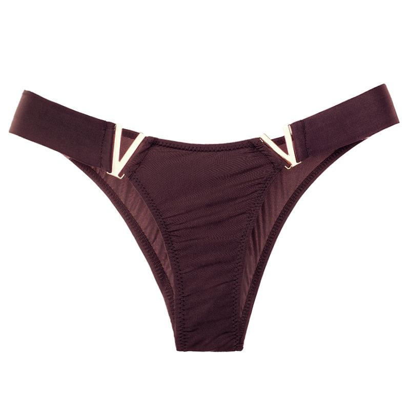 Frauen Sexy Höschen Sommer Seide G-String Mode V Wort 6 Farbe Unterwäsche Nahtlose Atmungsaktive Thongs Damen Dessous Dessous
