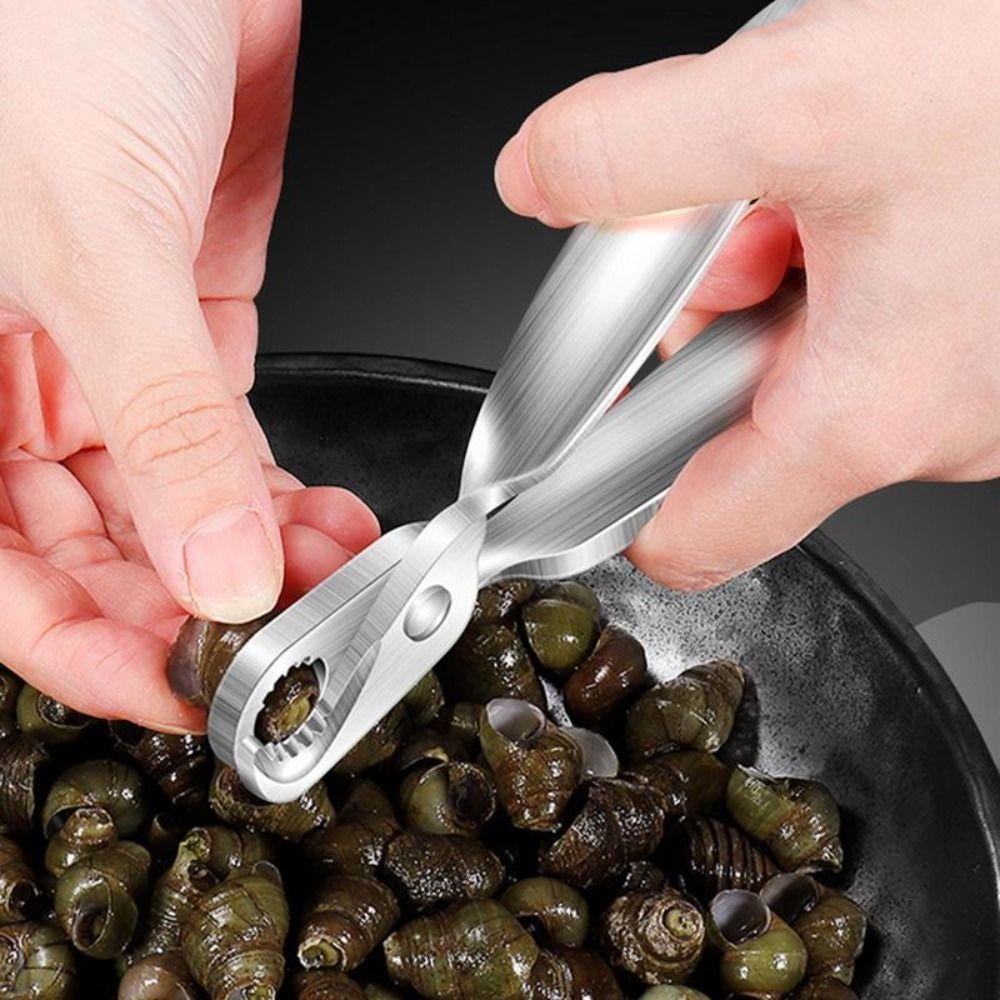Stainless Steel Escargot Cutting Tool Professional Snail Sheller Thickened Small Pliers Tool  Cut