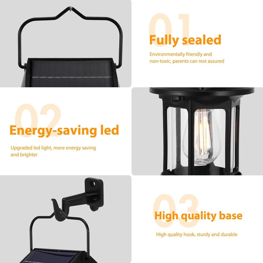 Solar Security Lights Outdoor Motion Sensor, Waterproof Wall Mount and Hanging Solar Lights Outddor with 4 Modes, Garden Front Door Security Lights