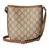 Gucci GG Emblem Logo Coated Fabric Bucket Bag Mini Women bags Beige Dark-Brown 847090-FAEUC-9758
