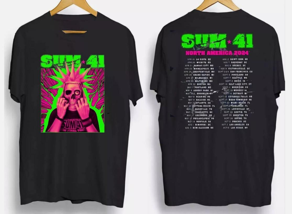 Sum 41 Tour of the Setting Sum 2026-2026 Tour T-shirt All ST-Shirt shirt M