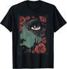 Gothic Castle Art T-Shirt with Roses In Anime Style
