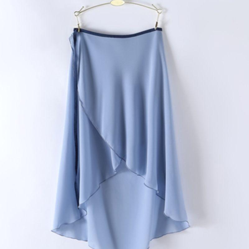 Elegant Women's Half-Skirt: Solid Color, Ballet-Inspired, Asymmetric Hem, Perfect for Dance.