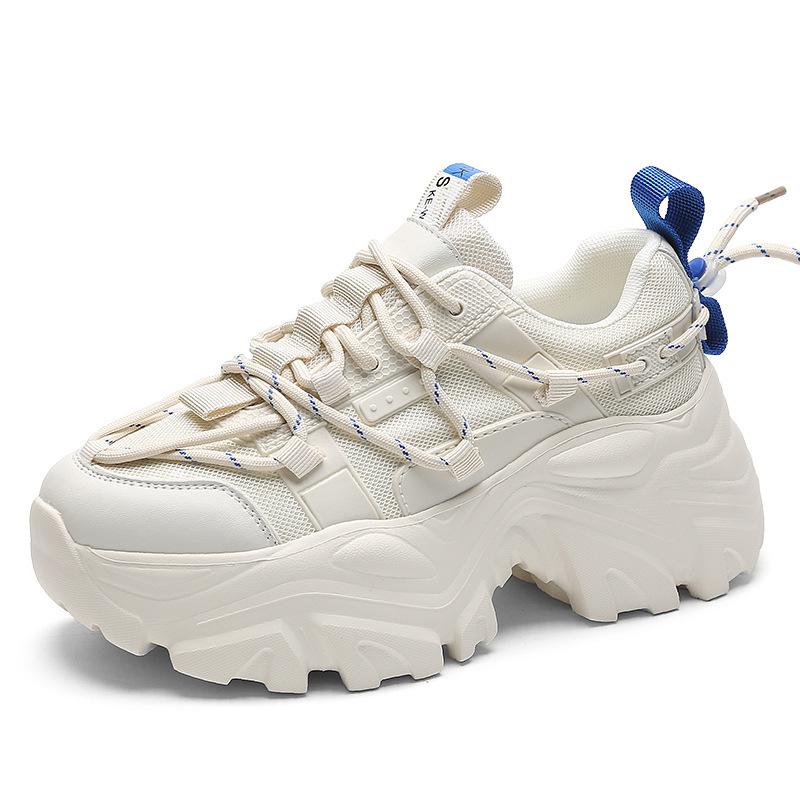 2025 summer new thick-soled heightening dad shoes women's casual women's shoes show feet small sports shoes women's classic little white shoes