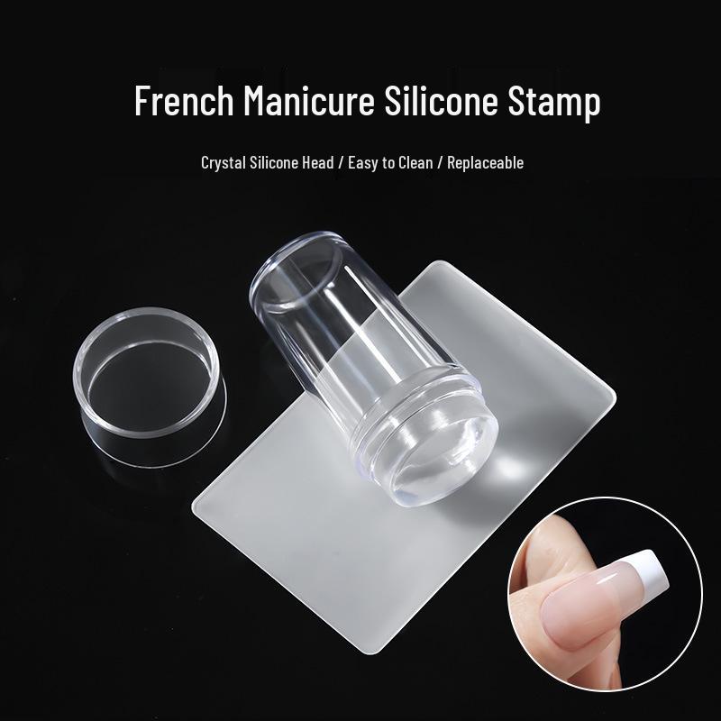 Kemei Clear Silicone Nail Stamping Set for Quick French White Edge Design