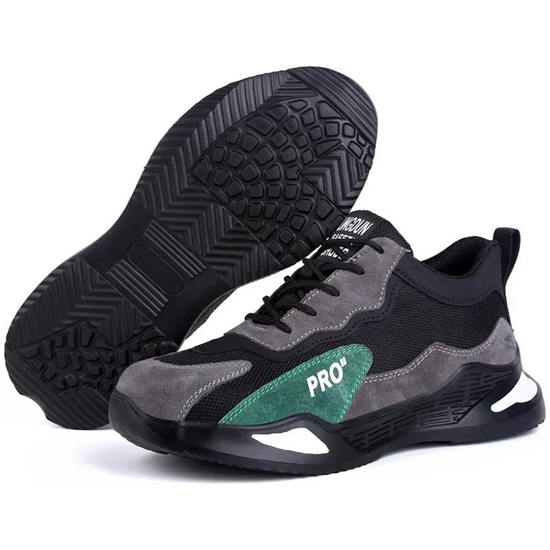 Fashion Fashion Safety Shoes Men Boots Steel Toe Shoes Men Puncture-Proof Work Sneakers Male Shoes Work Boots Indestructible Footwear