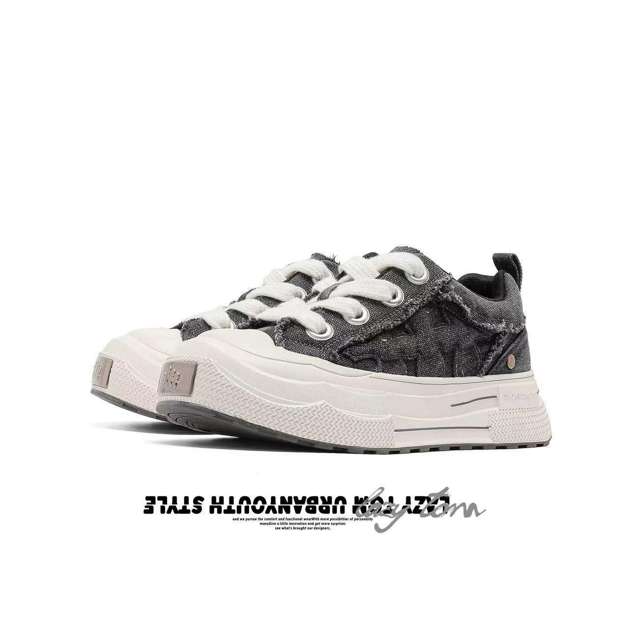 

Zhuo Yuan Rhapsody Versatile Wear-Resistant Thick-Soled Canvas Sneakers for Men and Women 36