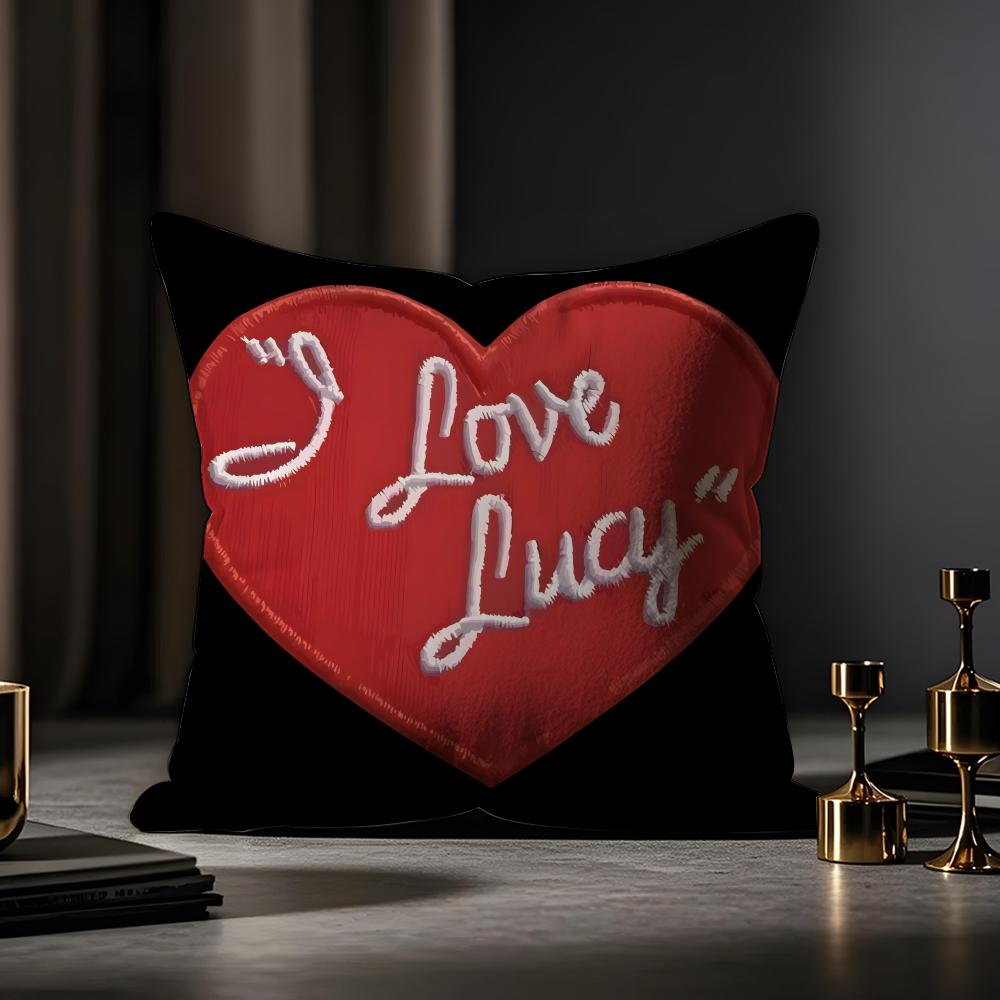 Cool Skull Heart Print Cushion Cover Anti-dustmite Pillowcase Invisible Zipper Silky Short Plush Sofa Cushion Cover