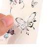 1 Blatt temporäre Tattoo-Aufkleber, wasserdicht, 3D-Schmetterling, Blumen, Körperkunst
