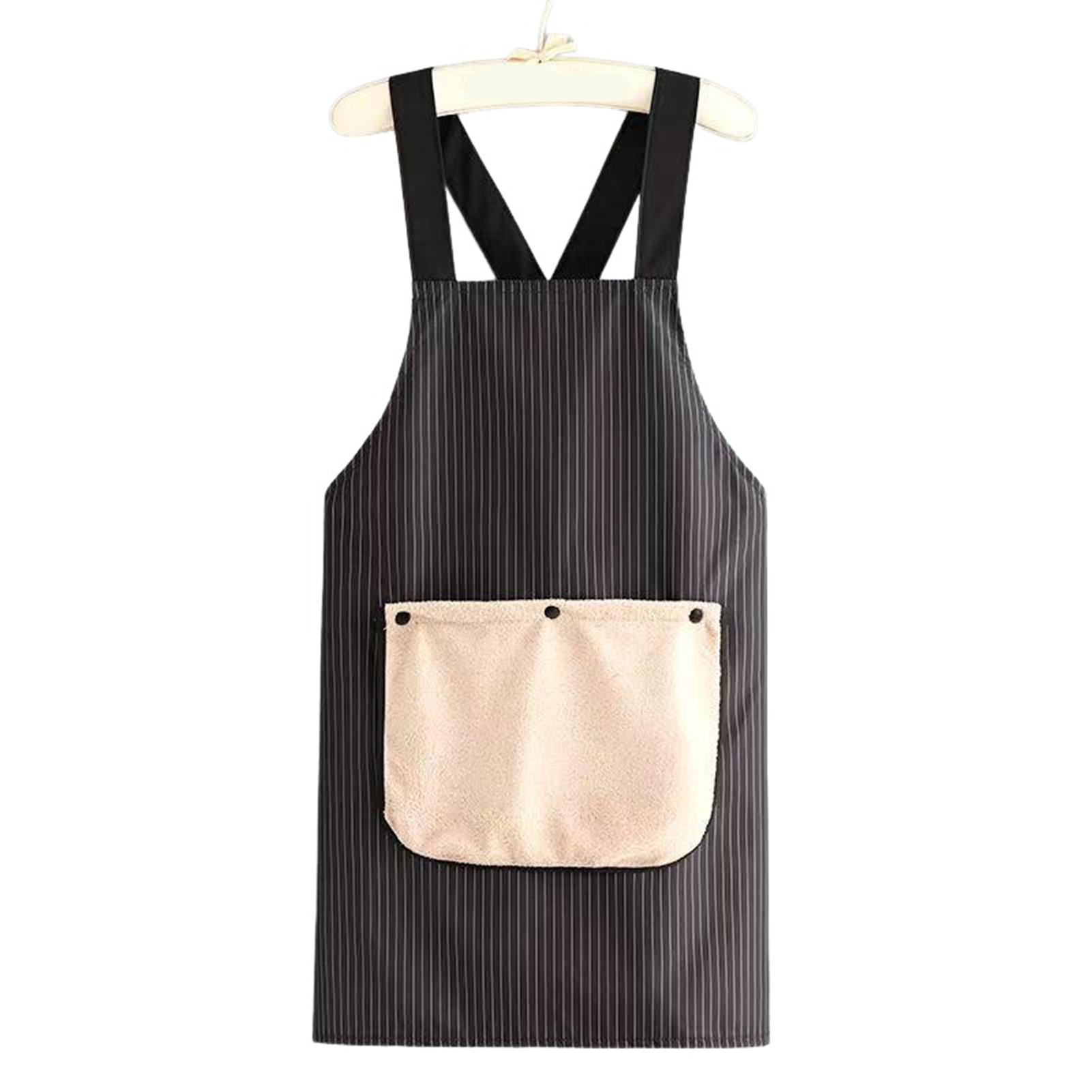 

Waterproof Kitchen Apron With Hand Towels Waterproof & Oil-proof Surfaces Flower Pruning And Gardening Work As Shown чёрный