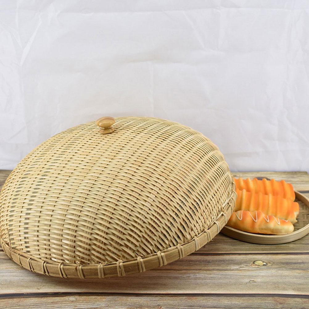 Rattan Lebensmittelabdeckung Zelt Schutz Haushalt Bambusflechten Esstischabdeckungen