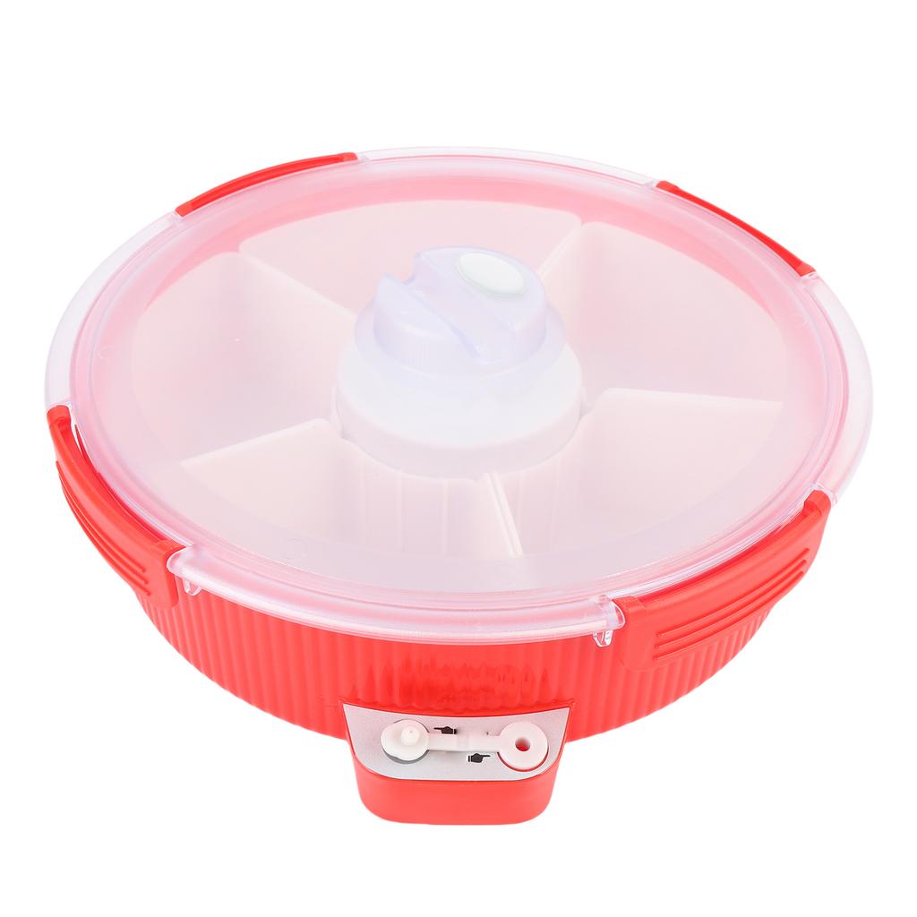 Electric Vacuum Divided Snack Serving Tray Snackle Container Platter for Vacuum Storage with 5 Removable Dishes Lid