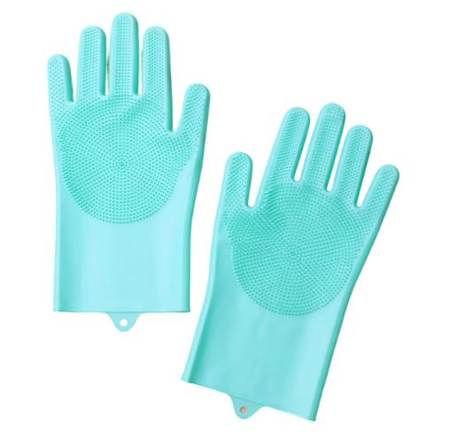 Afwassen Reinigingshandschoenen Magische siliconen rubberen afwashandschoenen voor huishoudelijke sponsschrobber Keukenreinigingsgereedschap