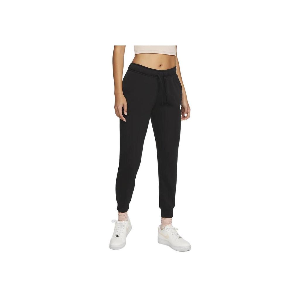 Nike Damen Sportbekleidung Club Fleece Jogginghose mit mittlerer Taille Schwarz DQ5192-010