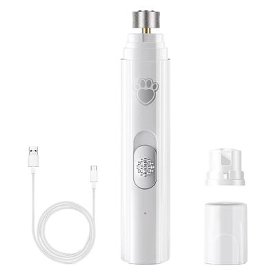 Electric Dog Nail Grinder with Polisher Wheel LED Light Pet Nail Clipper 500 MAh 2-Speed Pet Nail Trimmers for Pet Paws Grooming