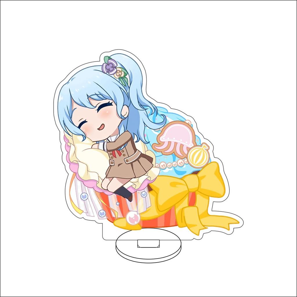 10CM Anime BanG Dream! Figure Stand Model Tsukushi Futaba/Nanami Hiromachi/Mashiro Kurata Cute Desk Decor Standing Sign Gifts