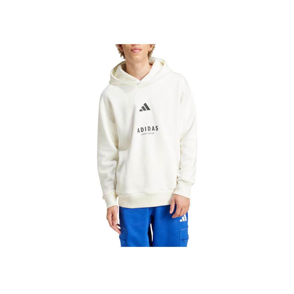 adidas Alle Szn Fleece Grafische Hoodie Off White/Zwart Heren Streetwear JJ3668