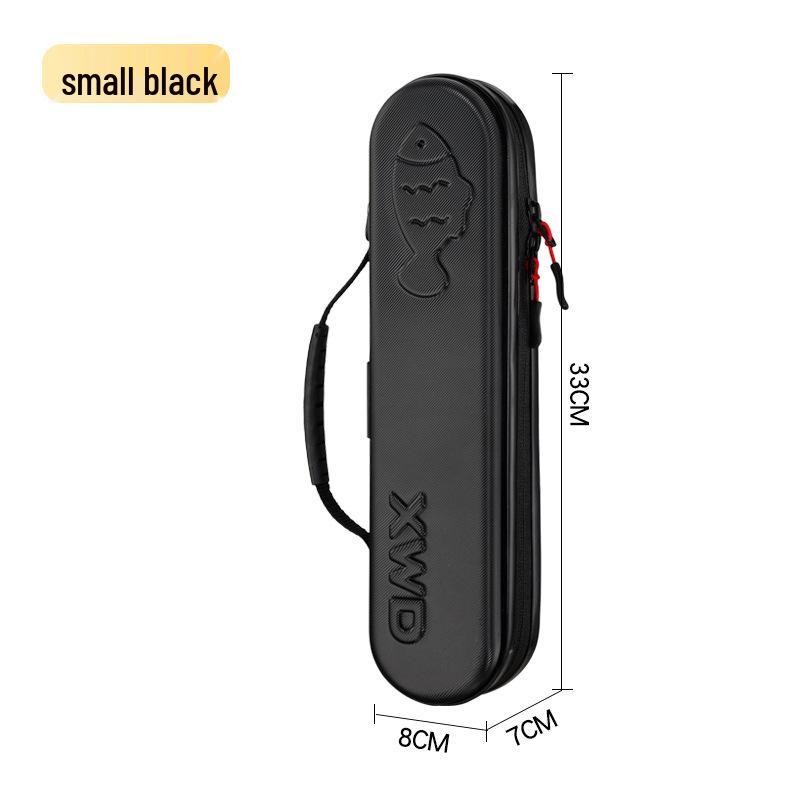Compact Hard-Shell Fishing Rod Bag - Portable, Small 45cm for Simple Wild Fishing
