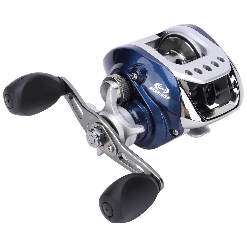 LV100 Metal Casting  Reel 6.3:1 Speed Ratio 10+1BB Magnetic Force Brake Fishing Wheel(Right Hand Type )